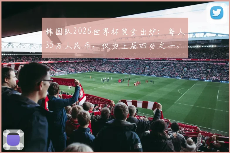 韩国队2026世界杯奖金出炉：每人35万人民币，仅为上届四分之一，对比国足引热议