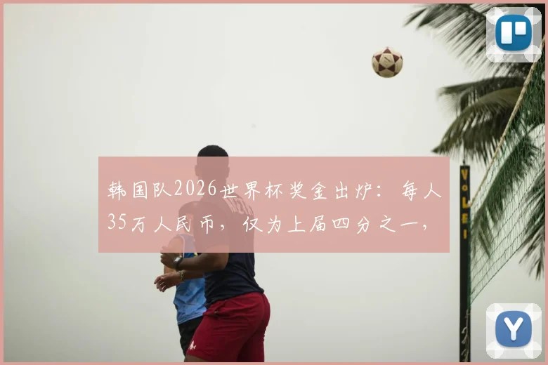 韩国队2026世界杯奖金出炉:每人35万人民币,仅为上届四分之一,对比国足引热议